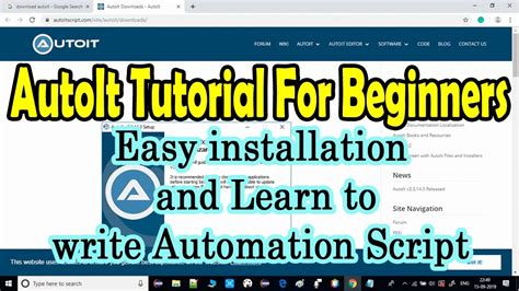 AutoIt Tutorial For Beginners Easy Installation And Learn To Write