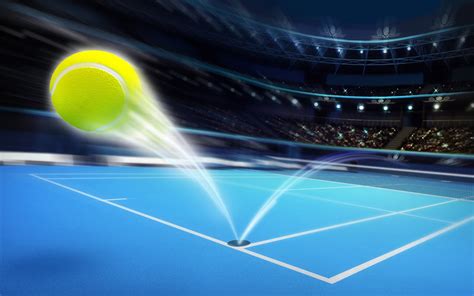 Download Wallpapers Tennis Blue Tennis Court Tennis Ball For Desktop