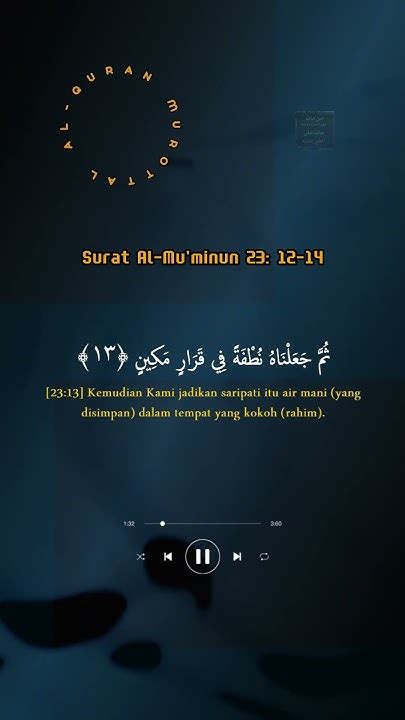 Surat Al Muminun Ayat 12 14 ~ Mishary Rashed Alafasy Youtube