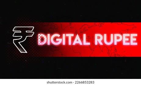 Cbdc Rbi Digital Indian Rupee Symbol Stock Illustration