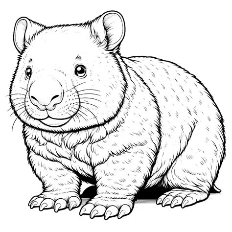 Wombat Coloring Pages 3 - Coloring Pages Gem