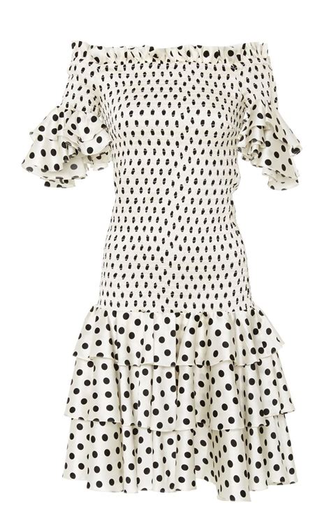 Caroline Constas Kennie Polka Dot Dress In Black White Modesens Dot