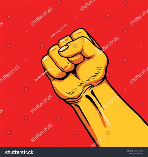 Human Hand Proletarian Revolution Vector Illustration Stock Vector