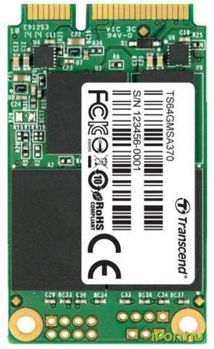 Transcend MSA370 64GB MSATA TS64GMSA370 Solid State Drive SSD Intern