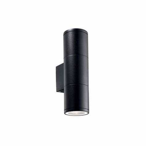 Gun Ap2 Small Applique Nero Per Esterno Cilindro Ip44 Luce Sopra Sotto