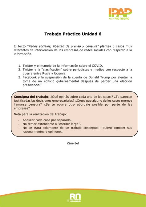 Trabajo Pr Ctico N Comunicacon Trabajo Prctico Unidad El