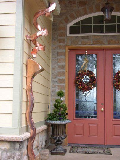 Ornate Spiral Downspout These Copper Downspouts Were Designed And