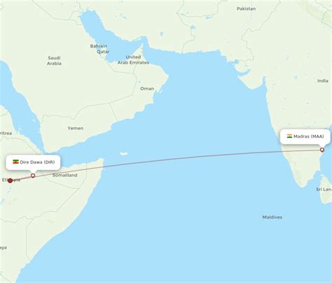 Flights From Chennai To Dire Dawa MAA To DIR Flight Routes