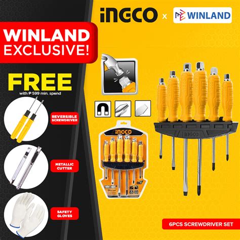 Ingco By Winland Pcs Go Through Screwdriver Set Hsgtdc Lazada Ph