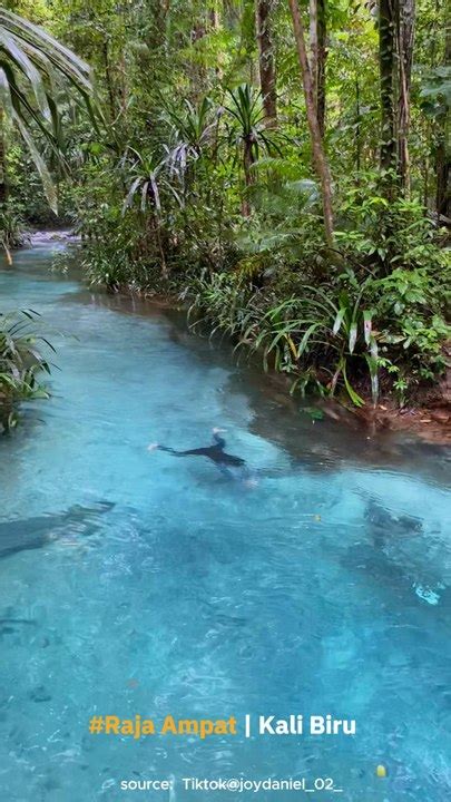 Keindahan Kali Biru Raja Ampat Di Papua Nih Video Dailymotion