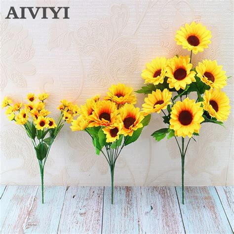 Sunflower Blume Bouquet K Nstliche Blumen G Nsebl Mchen Hochzeit