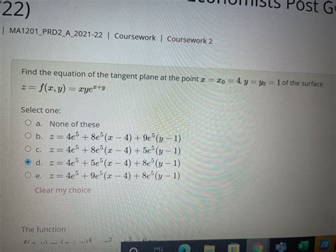 Answered Find The Equation Of The Tangent Plane Bartleby