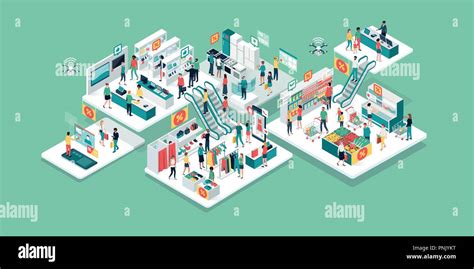 Shopping mall vector vectors hi-res stock photography and images - Alamy