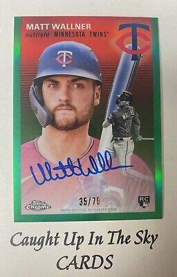 2023 Topps Chrome Platinum Matt Wallner RC Green Refractor Auto 35 75