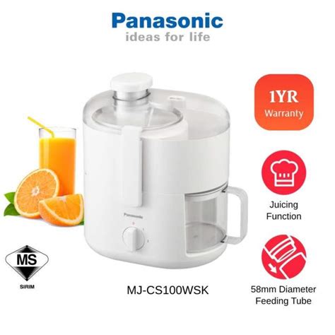 Panasonic Compact Juicer 0 6L MJ CS100WSK Fruit Juicer Pengisar