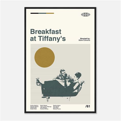 Breakfast At Tiffanys Poster, Breakfast At Tiffanys Print, Retro Movie ...