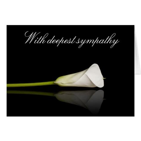 Calla Lily Sympathy Card Zazzle