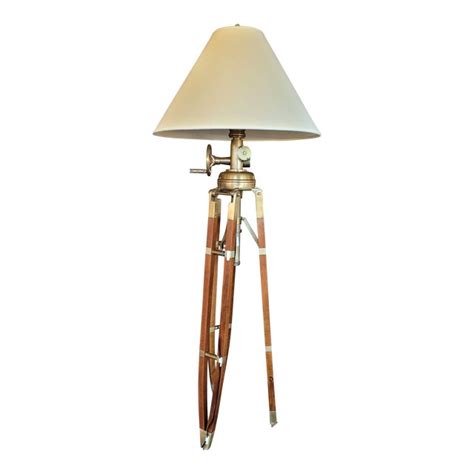 Restoration Hardware Royal Marine Brass Tripod Floor Lamp Chairish