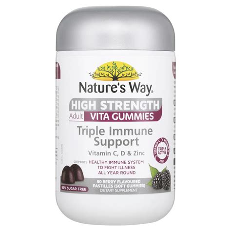 Buy Nature S Way Adult Vita Gummies High Strength Triple Immune 50