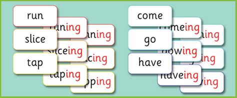 Early Learning Resources Phase Ing Suffix Matching Cards