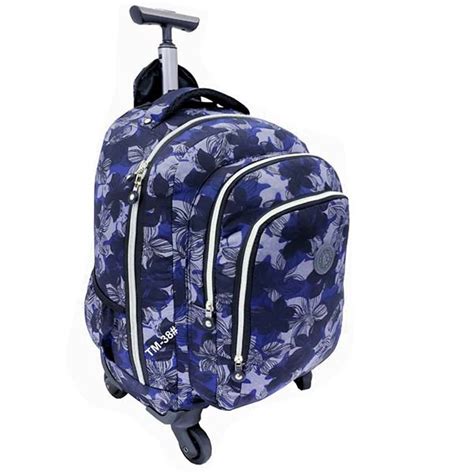 Mochila Escolar Menina 4 Rodas 360 Graus Giratoria Notebook Tm38 No