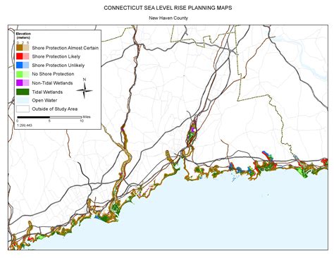 Sea Level Rise Planning Maps: Likelihood of Shore Protection in Connecticut