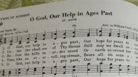 O God Our Help In Ages Past Hymn Sheet Pages 10 YouTube