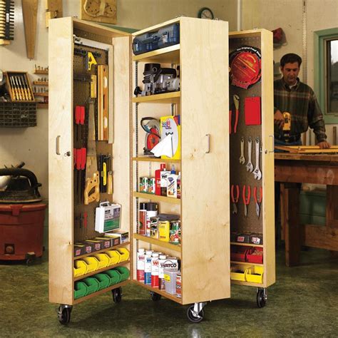 Mobile Tool Cabinet Woodworking Plan Wood