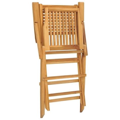 Lex Chaises De Jardin Pliantes Pcs X X Cm Bois Massif Teck