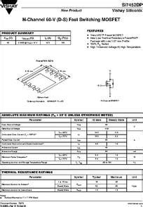 Si Dp Datasheet N Channel V D S Fast Switching Mosfet