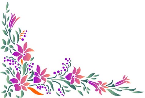 page corner flower design - Clip Art Library