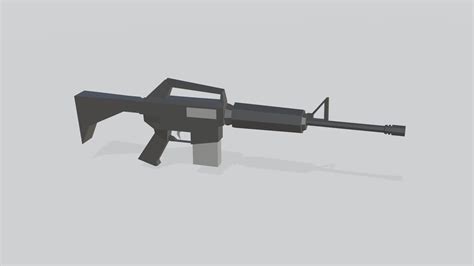 3d Model Game Ready Low Poly Ar 15 Cgtrader