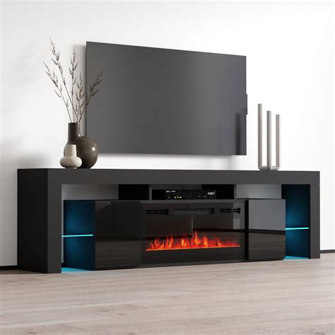 Soleo Bl Ef Fireplace Tv Stand In Fireplace Tv Stand Living