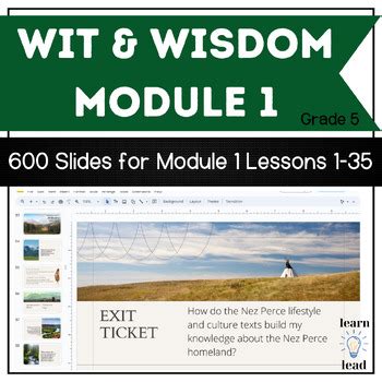 Wit Wisdom Grade 5 Module 1 Cultures In Conflict BUNDLE By Learn To Lead