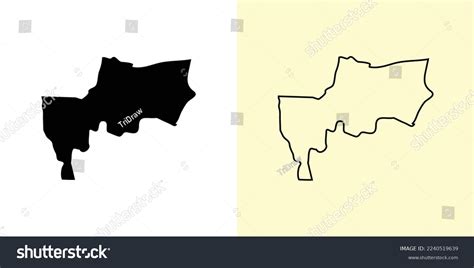 Bangkok Map Thailand Asia Filled Outline Stock Vector (Royalty Free ...