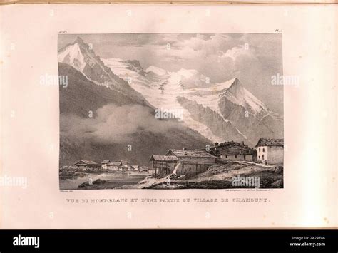 View Of Mont Blanc And Part Of The Village Of Chamouny Mont Blanc Seen