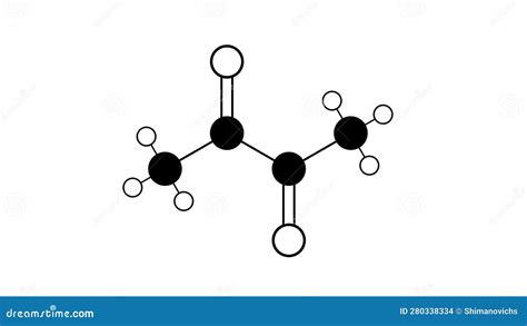 Diacetyl Molecular Structure 3d Model Molecule Butanedione