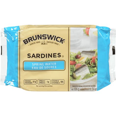 Brunswick Sardine Fillets In Spring Water No Salt Added 375 Oz