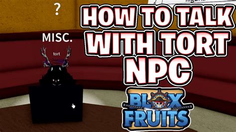 How To Talk To Tort In Blox Fruits Tort NPC GUIDE Blox Fruits YouTube