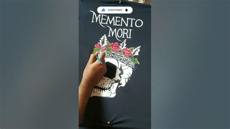 How To Draw Memento Morieasy T Shirt Painting Memento Mori Youtube