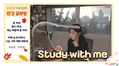 23 10 11 08 00 24 00 16H study with me live korean 스터디윗미 실시간 스터디