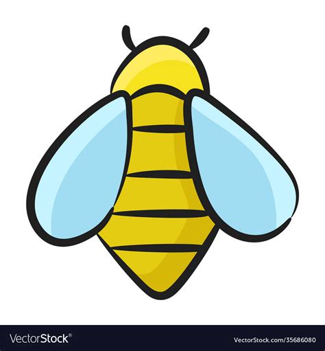 Honey bee Royalty Free Vector Image - VectorStock