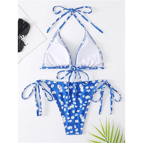 Micro Bikini Thong Women Swimsuit Print String Sexy Bikinis Set Swimwear Summer Biquini Beach