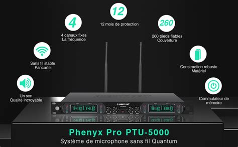 Phenyx Pro Syst Me De Microphone Sans Fil Microphone Sans Fil Uhf