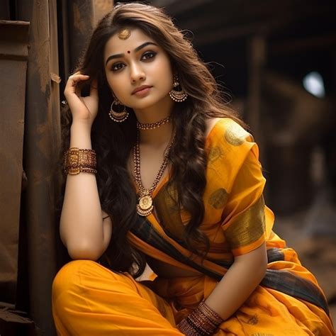 Premium Photo Indian Girl With Saree