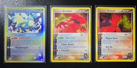 Vintage Team Aquas Manectric Team Magmas Groudon Torkoal Pokemon