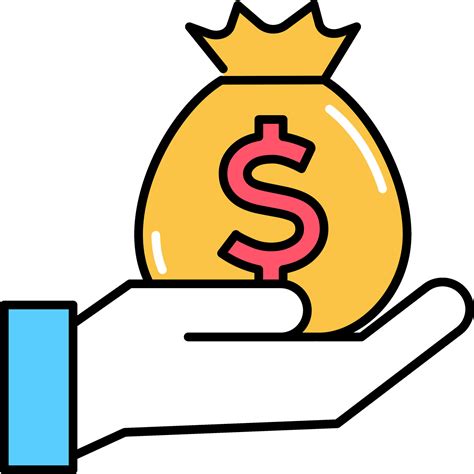 A Hand Holding A Sack Of Money Icon Logo Vector Illustration 27443038