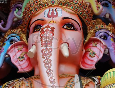 Image Of Closeup View Of Sri Dwadashaditya Maha Ganapathi Idol In