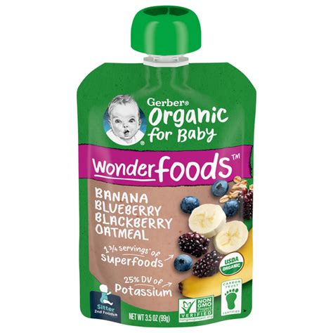 Save on Gerber Stage 2 Baby Food Banana Blueberry Blackberry Oatmeal ...