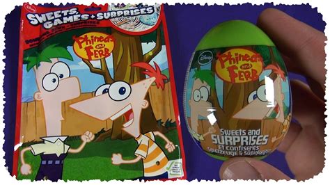 Disney Phineas And Ferb Surprise Eggs And Party Bag Youtube